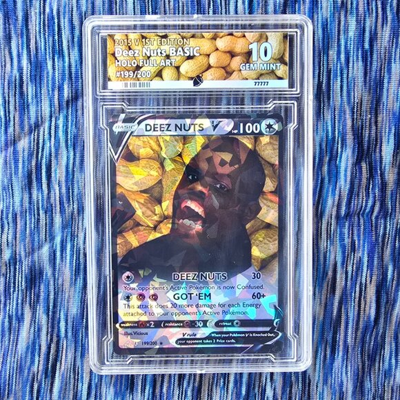 Deez Nuts Meme Pokemon Card - custom slab - Picture 4 of 8